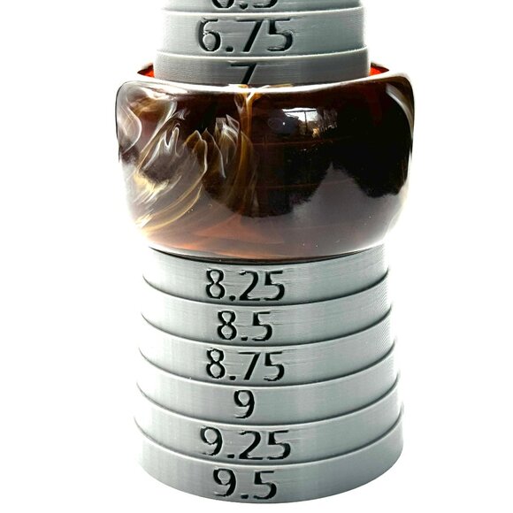 Earth & Sky Vintage Lucite Bangle Duo — 1970s Chunky Stackers — EUC - Picture 10 of 11